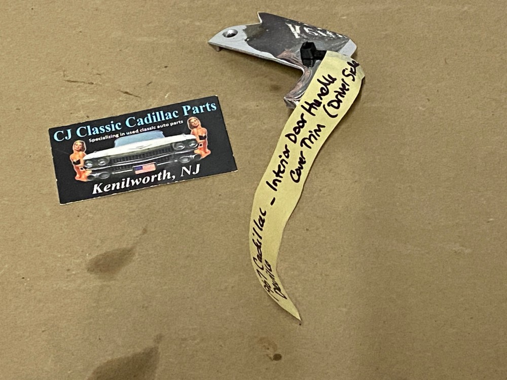 OEM 1967 Cadillac Deville Calais Fleetwood LEFT SIDE FRONT INTERIOR SWITCH PLATE DOOR HANDLE COVER TRIM #7660321 - Image 15