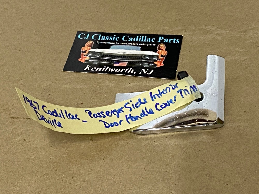 OEM 1967 Cadillac Deville Eldorado Fleetwood RIGHT PASSENGER SIDE FRONT INTERIOR SWITCH PLATE DOOR HANDLE COVER #7660320 - Image 14