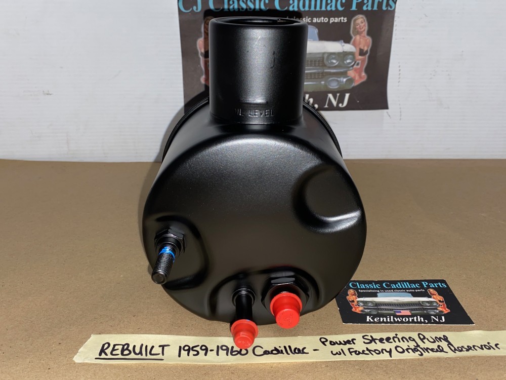 REBUILT 1959 1960 CADILLAC DEVILLE ELDORADO FLEETWOOD POWER STEERING PUMP WITH FACTORY ORIGINAL RESERVOIR - Image 10