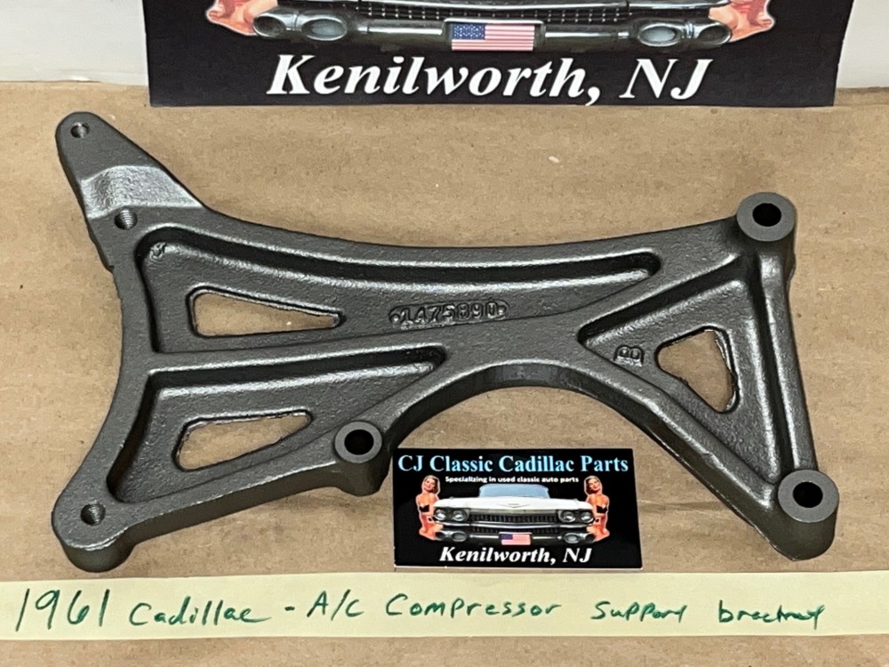 OEM 1961 Cadillac Deville Eldorado Fleetwood FRONT A/C COMPRESSOR SUPPORT MOUNTING BRACKET #1475890 - Image 11