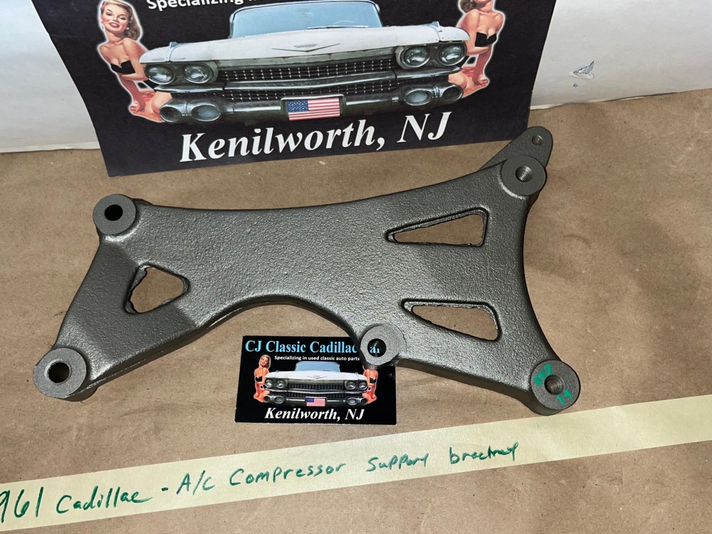 OEM 1961 Cadillac Deville Eldorado Fleetwood FRONT A/C COMPRESSOR SUPPORT MOUNTING BRACKET #1475890 - Image 7