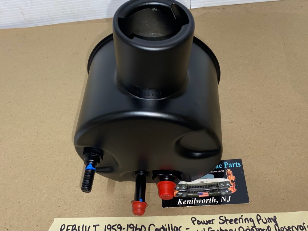 REBUILT 1959 1960 CADILLAC DEVILLE ELDORADO FLEETWOOD POWER STEERING PUMP WITH FACTORY ORIGINAL RESERVOIR - Image 3