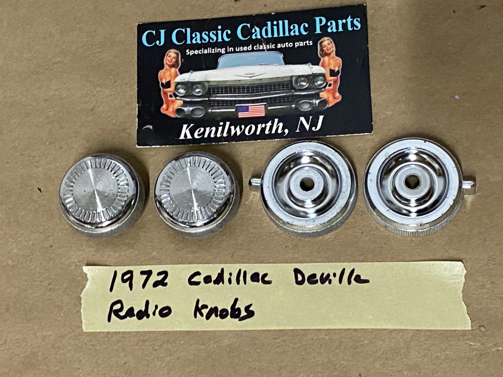 OEM 1971 1972 1973 Cadillac Fleetwood Deville Calais Eldordo DASH RADIO KNOBS #1497001 #1497099 - Image 9