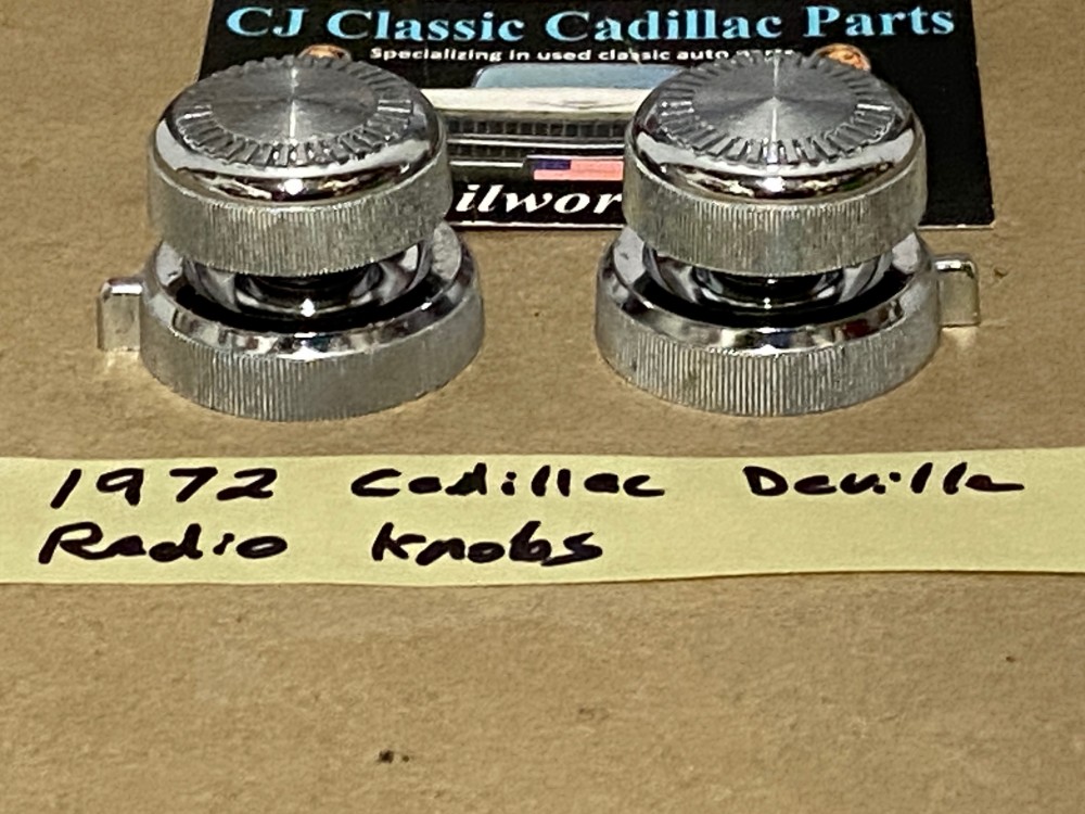 OEM 1971 1972 1973 Cadillac Fleetwood Deville Calais Eldordo DASH RADIO KNOBS #1497001 #1497099 - Image 7