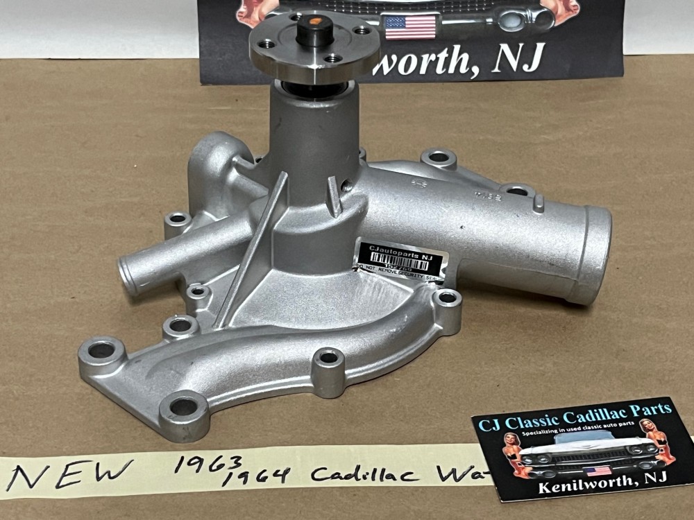NEW 1963 1964 Cadillac Deville Eldorado Fleetwood Calais Series 62 390/429 ENGINE ALUMINUM WATER PUMP - 2 OUTLETS - WITH GASKET - Image 7