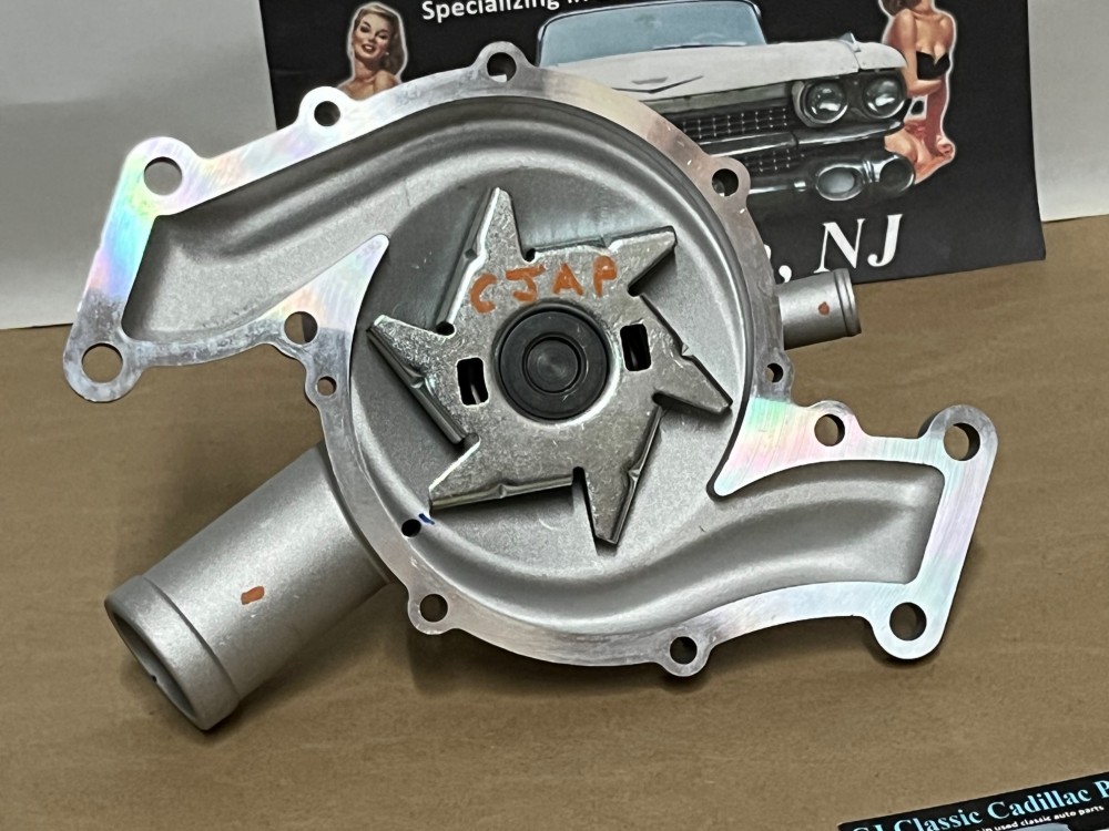 NEW 1963 1964 Cadillac Deville Eldorado Fleetwood Calais Series 62 390/429 ENGINE ALUMINUM WATER PUMP - 2 OUTLETS - WITH GASKET - Image 3
