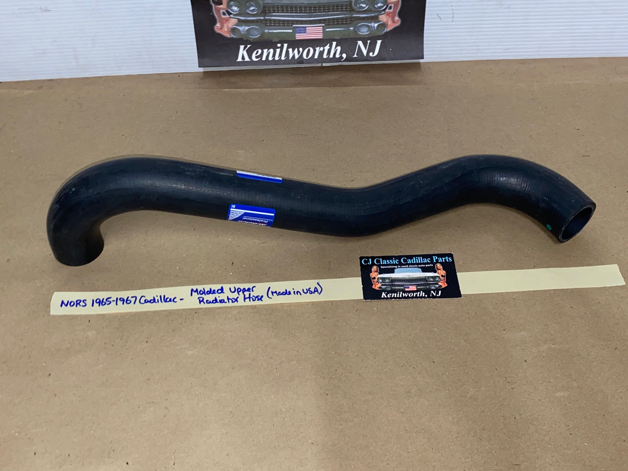 NORS AC DELCO 1965 1966 1967 CADILLAC DEVILLE FLEETWOOD CALAIS MOLDED UPPER RADIATOR HOSE - Image 3