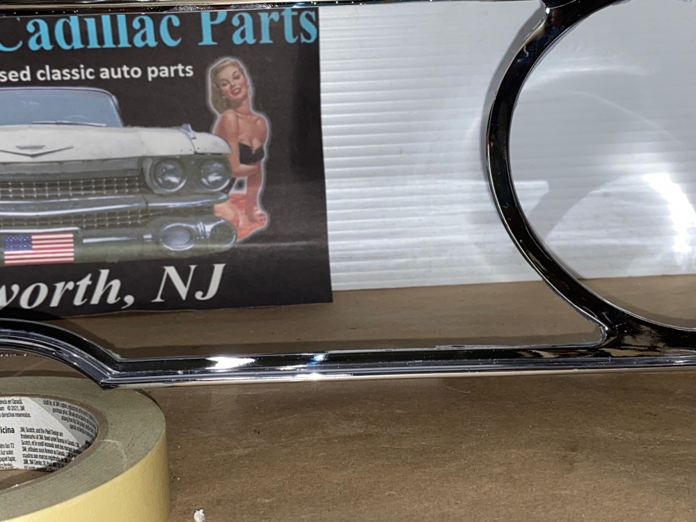 OEM 1965 1966 Cadillac Deville Eldorado Calais Fleetwood CHROME DASH SPEEDOMETER INSTRUMENT CLUSTER BEZEL TRIM #1482903 - Image 4