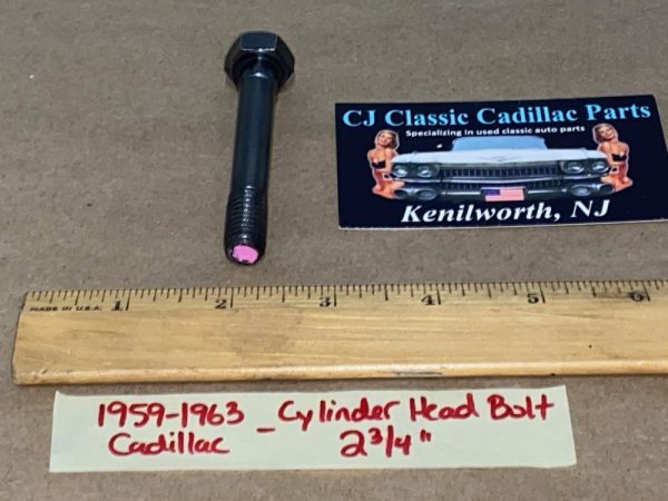OEM 1959 1960 1961 1962 1963 Cadillac Deville Eldorado Fleetwood 390 Engine CYLINDER HEAD BOLT 2-3/4" #1463111 - Image 3