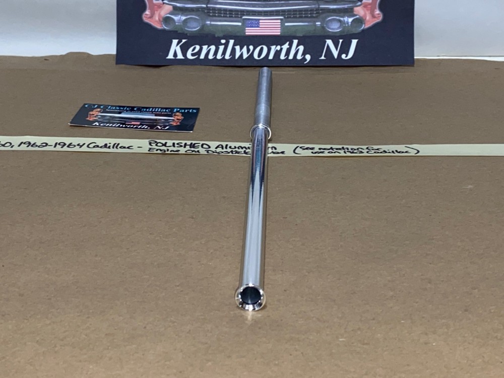 NEW 1959-1960, 1962 1963 1964 Cadillac Deville Eldorado Fleetwood 390/429 ENGINE POLISHED ALUMINUM OIL DIPSTICK TUBE 7/16" #1471858 - Image 4
