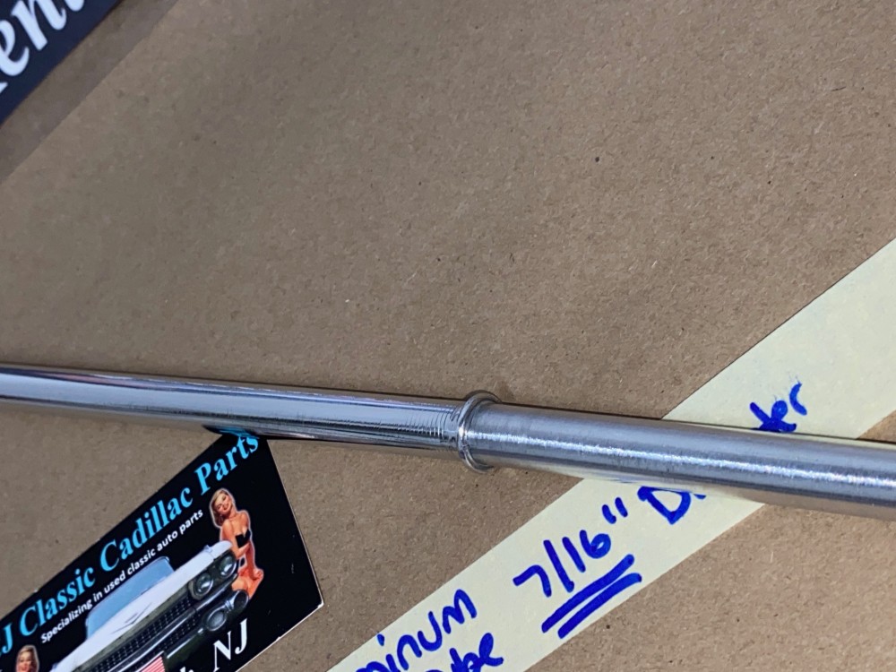 NEW 1965-1966 Cadillac Deville Eldorado Fleetwood Calais 429 ENGINE POLISHED ALUMINUM OIL DIPSTICK TUBE, 7/16" #1482940 - Image 7