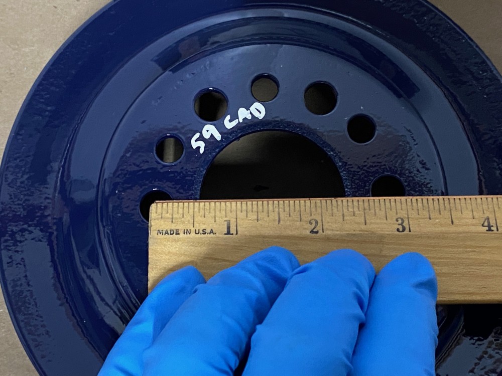 RESTORED 1958 1959 1960 1961 1962 CADILLAC DEVILLE ELDORADO FLEETWOOD CRANK CRANKSHAFT PULLEY DOUBLE (2) GROOVE ~ NON-A/C CARS #1469394 - Image 11