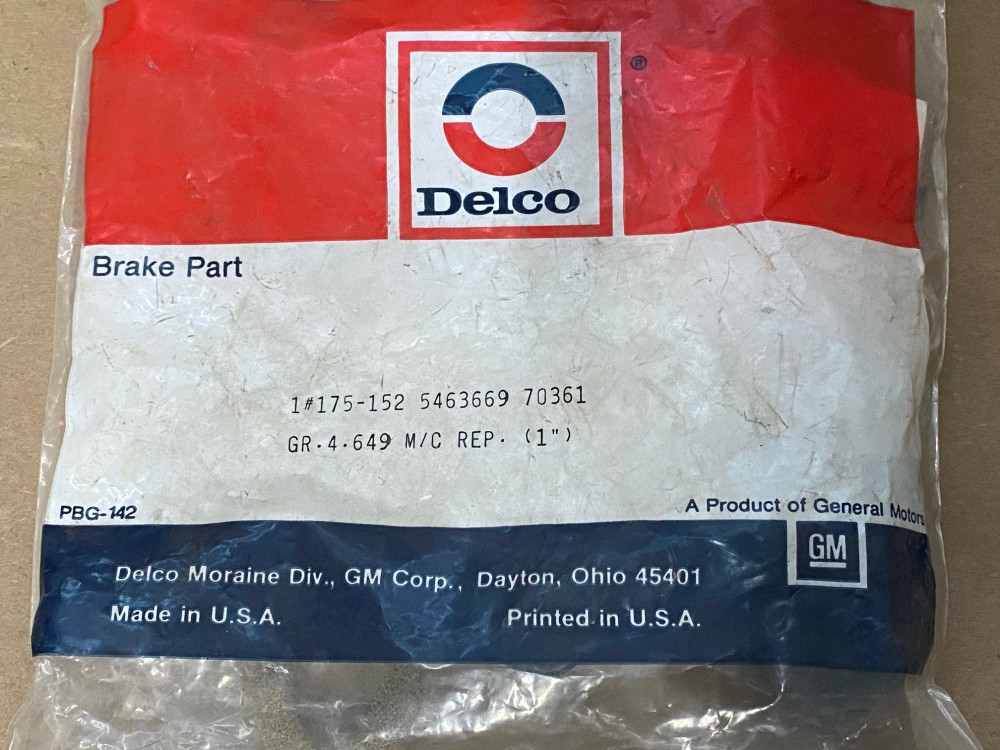 NOS 1959 1960 1961 CADILLAC DEVILLE ELDORADO FLEETWOOD DELCO MORAINE MASTER CYLINDER REBUILD KIT #5463669/#172-152 - Image 6