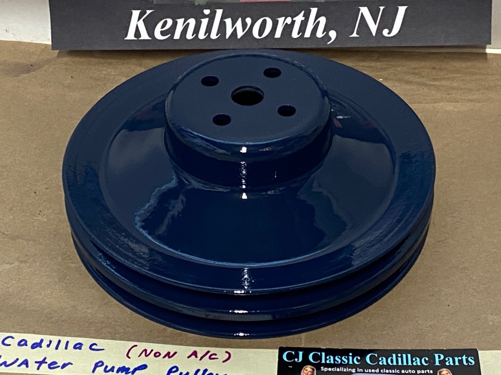 RESTORED 1958 1959 1960 1961 1962 Cadillac Deville Eldorado Fleetwood 365/390 Engine WATER PUMP PULLEY DOUBLE (2) GROOVE (NON A/C) #1469393 - Image 6