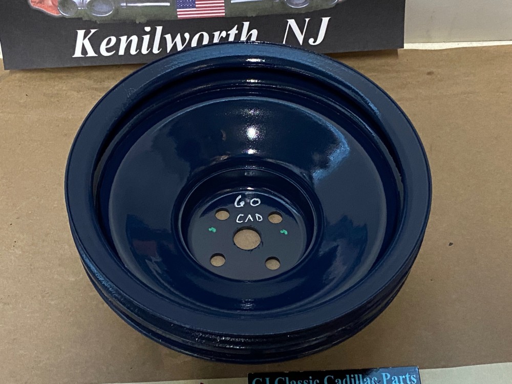 RESTORED 1958 1959 1960 1961 1962 Cadillac Deville Eldorado Fleetwood 365/390 Engine WATER PUMP PULLEY DOUBLE (2) GROOVE (NON A/C) #1469393 - Image 10