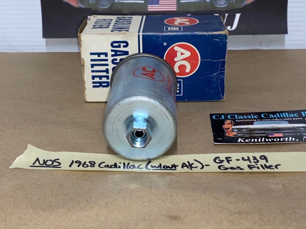 NOS 1968 CADILLAC DEVILLE ELDORADO FLEETWOOD CALAIS AC DELCO GF-439 INLINE GAS FUEL FILTER - Image 3