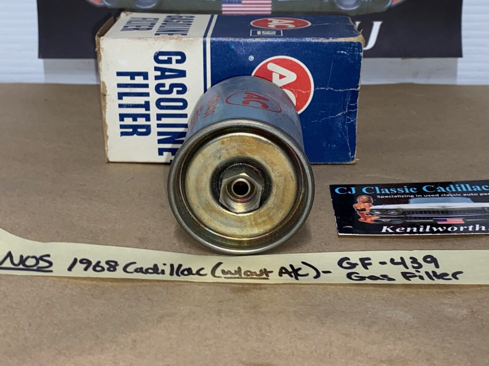 NOS 1968 CADILLAC DEVILLE ELDORADO FLEETWOOD CALAIS AC DELCO GF-439 INLINE GAS FUEL FILTER - Image 4