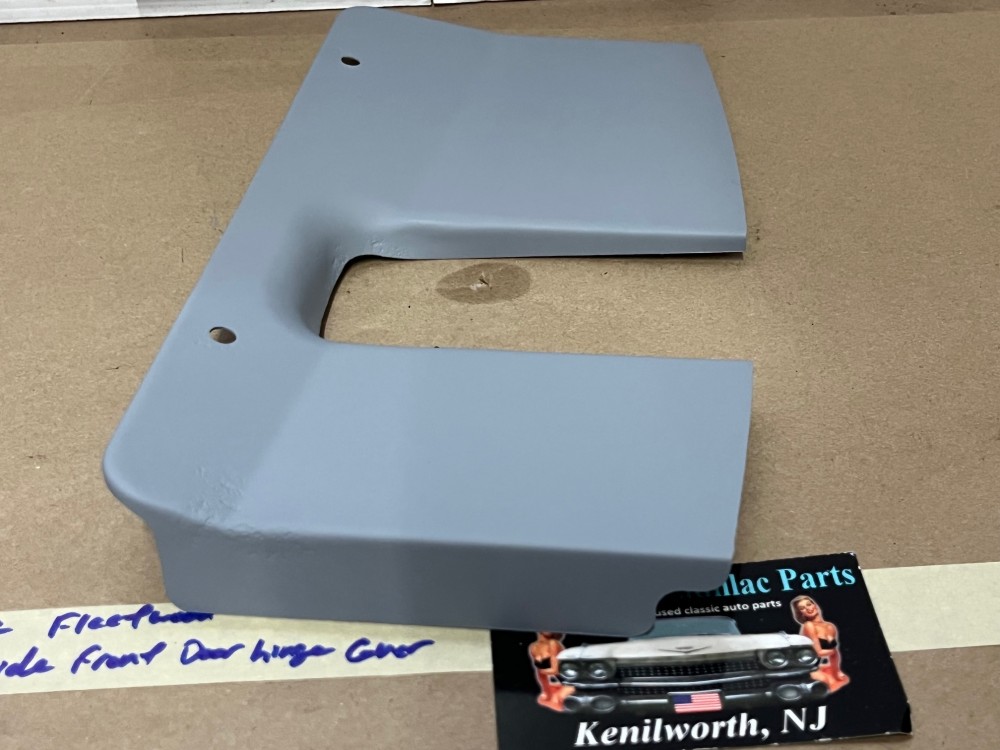 OEM 1966 Cadillac Deville Eldorado Fleetwood Calais LEFT DRIVER SIDE FRONT DOOR HINGE COVER PLATE TRIM PANEL - Image 12
