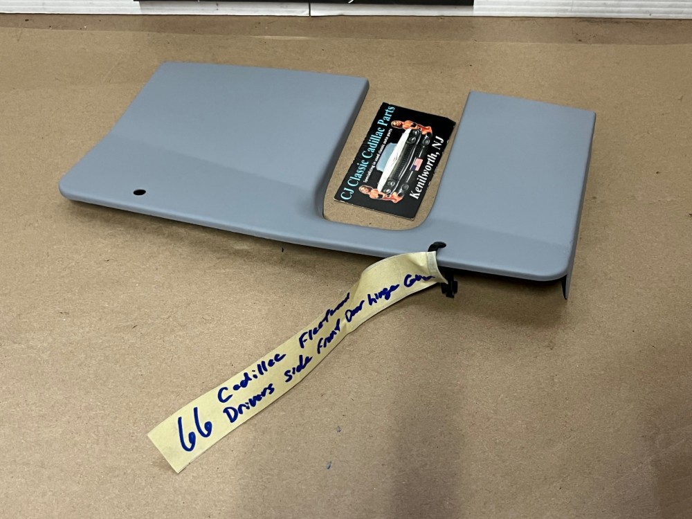 OEM 1966 Cadillac Deville Eldorado Fleetwood Calais LEFT DRIVER SIDE FRONT DOOR HINGE COVER PLATE TRIM PANEL - Image 2