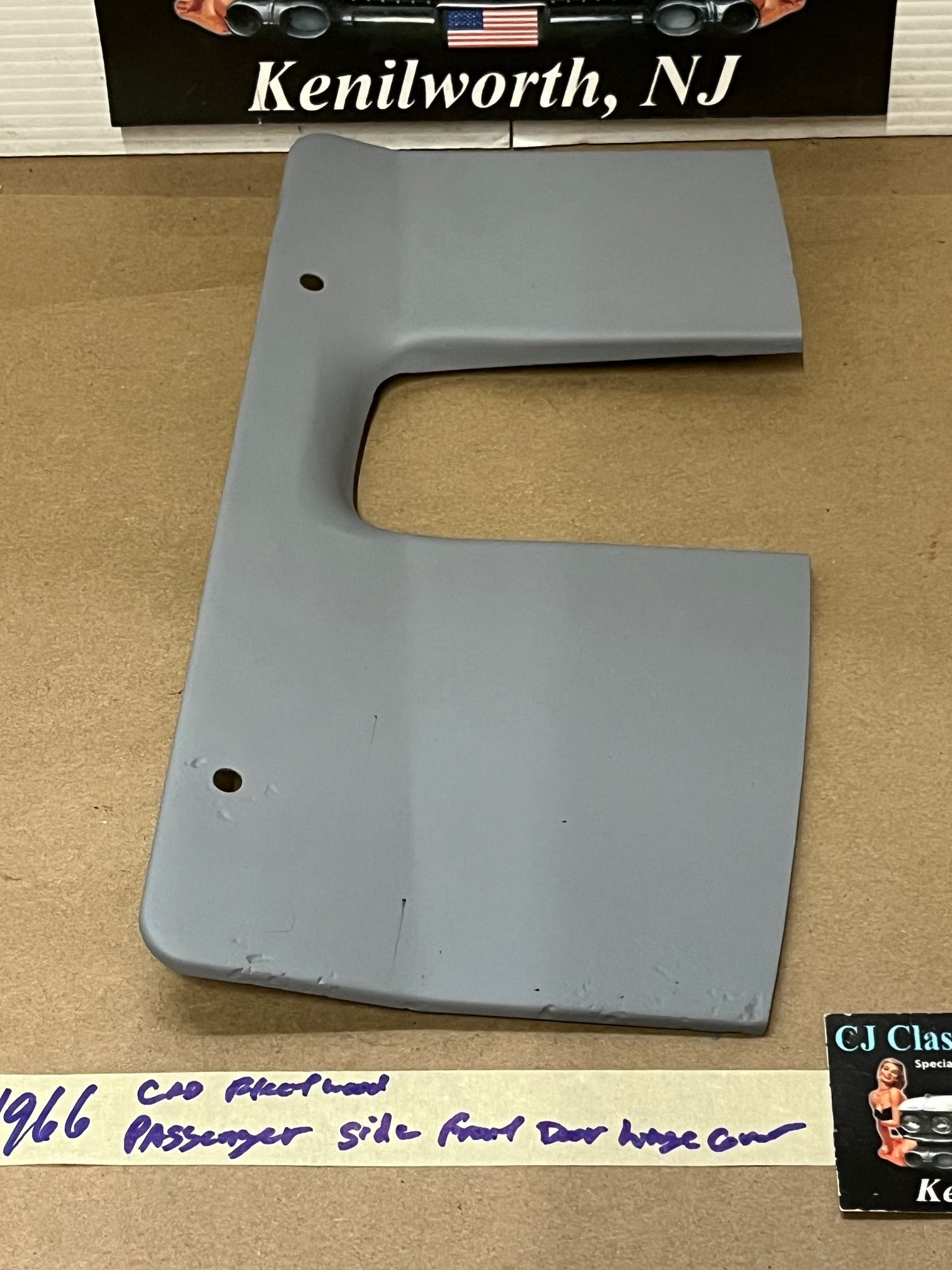 OEM 1966 Cadillac Deville Eldorado Fleetwood Calais RIGHT PASSENGER SIDE FRONT DOOR HINGE COVER PLATE TRIM PANEL - Image 13