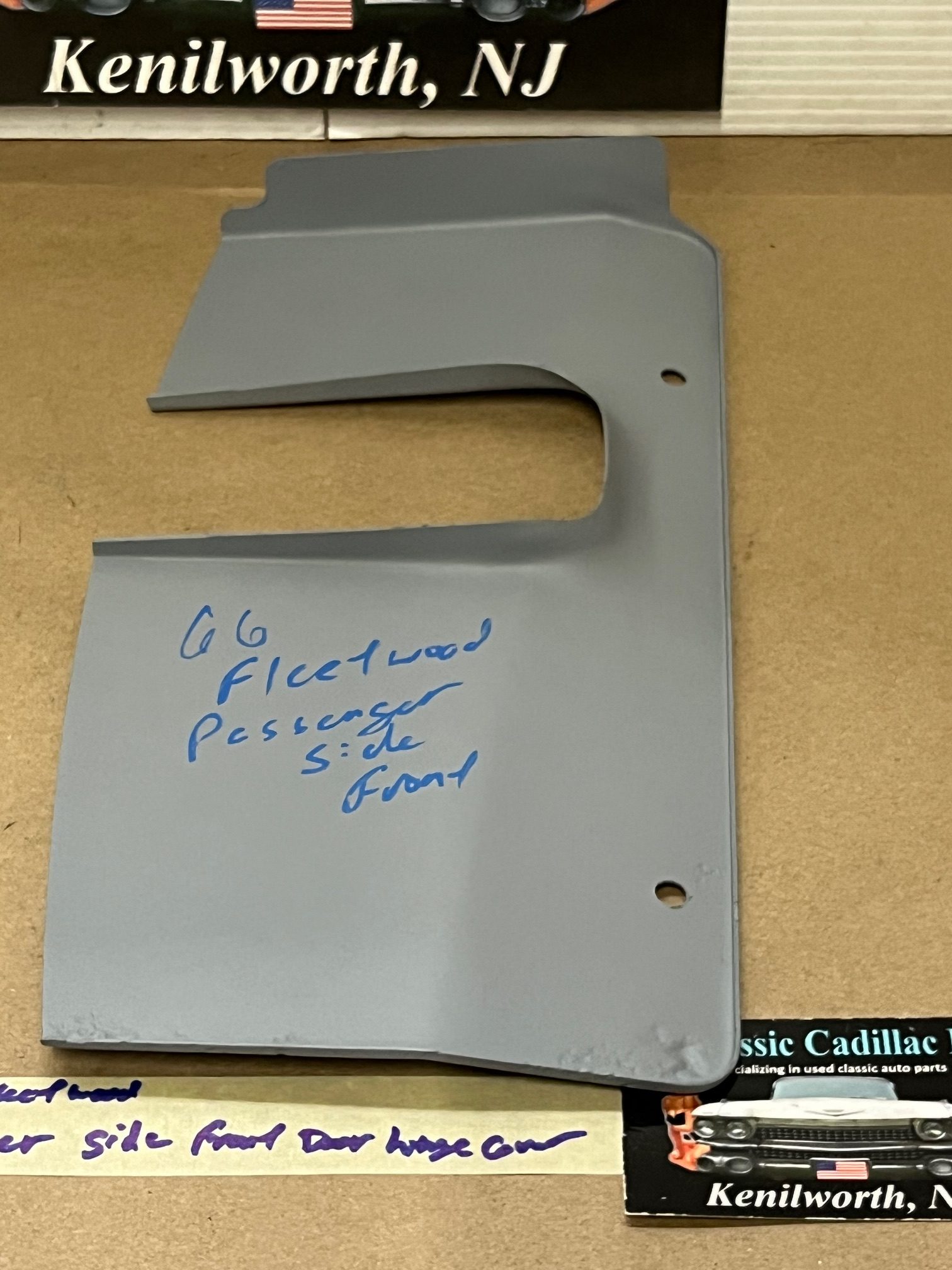 OEM 1966 Cadillac Deville Eldorado Fleetwood Calais RIGHT PASSENGER SIDE FRONT DOOR HINGE COVER PLATE TRIM PANEL - Image 2
