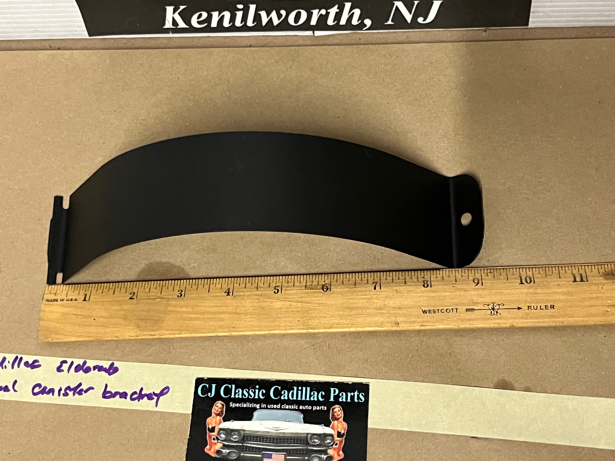 RESTORED 1973 1974 1975 1976 Cadillac Deville Fleetwood Calais 1973 1974 1975 1975 1976 1977 1978 Eldorado 1976 1977 1978 1979 Seville CHARCOAL CANISTER MOUNTING BRACKET RETAINER STRAP #1600528 - Image 13