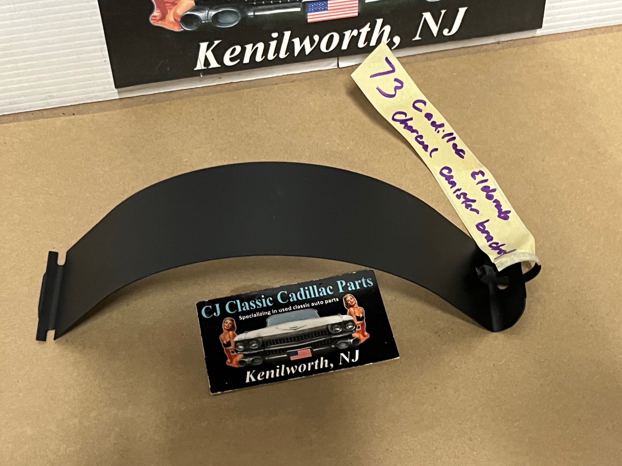 RESTORED 1973 1974 1975 1976 Cadillac Deville Fleetwood Calais 1973 1974 1975 1975 1976 1977 1978 Eldorado 1976 1977 1978 1979 Seville CHARCOAL CANISTER MOUNTING BRACKET RETAINER STRAP #1600528 - Image 14