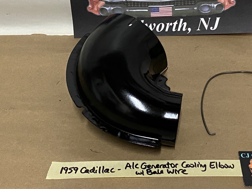 FACTORY ORIGINAL 1958 1959 1960 1961 CADILLAC DEVILLE ELDORADO 75 FLEETWOOD A/C GENERATOR COOLING ELBOW WITH BALE WIRE - Image 9
