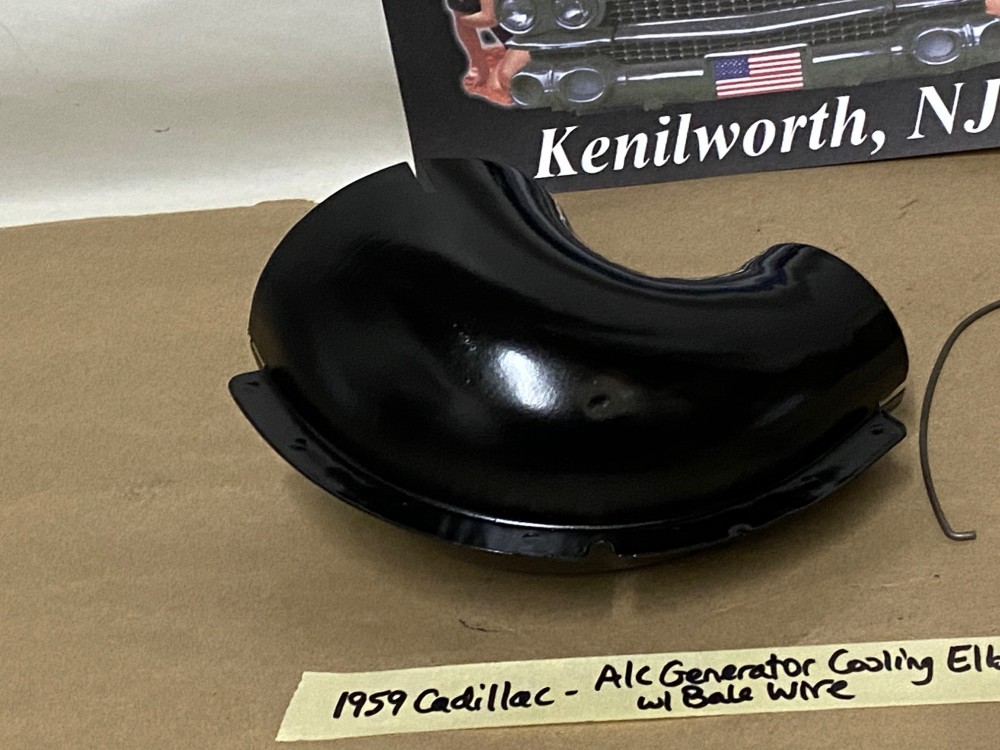 FACTORY ORIGINAL 1958 1959 1960 1961 CADILLAC DEVILLE ELDORADO 75 FLEETWOOD A/C GENERATOR COOLING ELBOW WITH BALE WIRE - Image 8