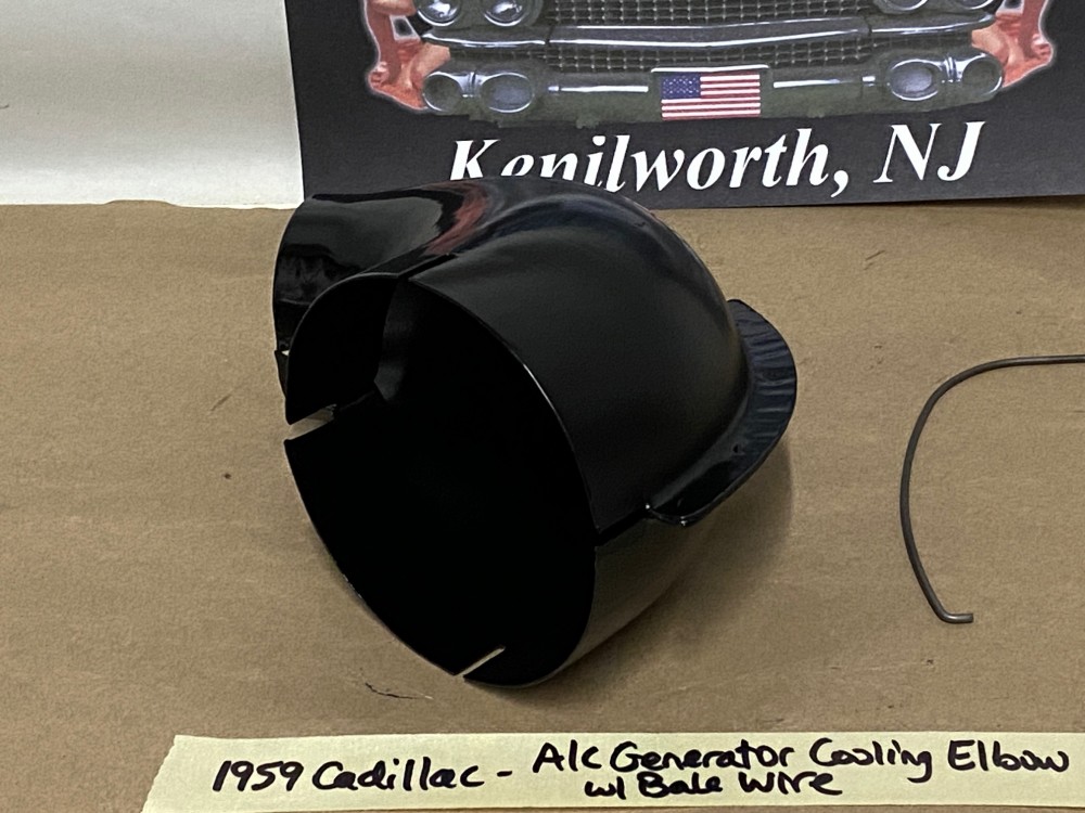 FACTORY ORIGINAL 1958 1959 1960 1961 CADILLAC DEVILLE ELDORADO 75 FLEETWOOD A/C GENERATOR COOLING ELBOW WITH BALE WIRE - Image 6