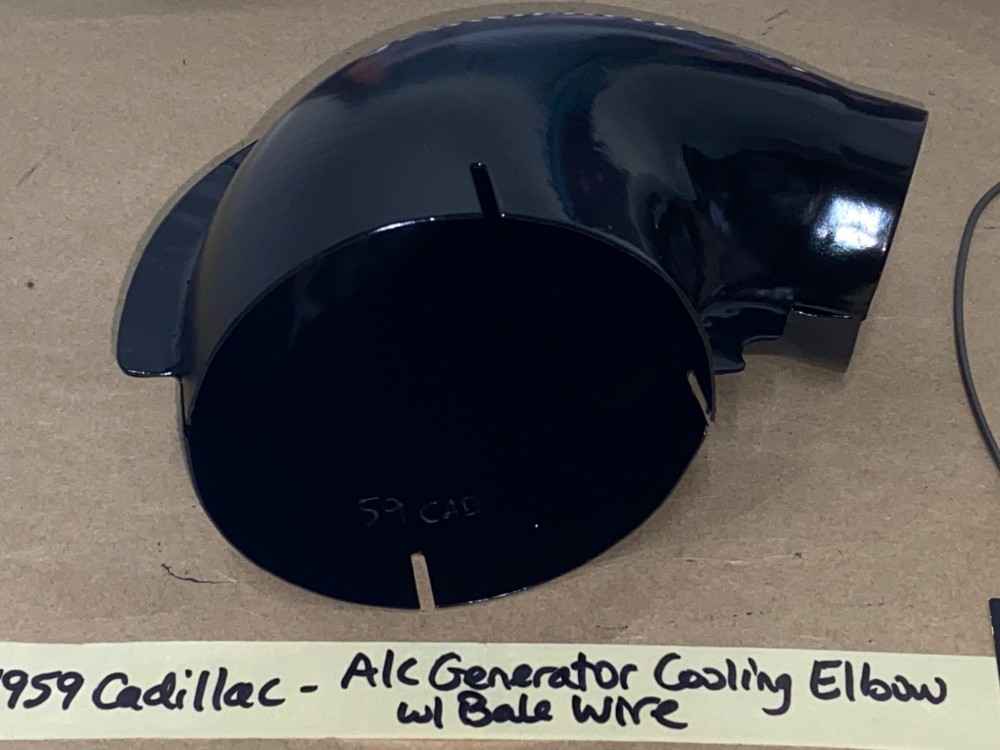 FACTORY ORIGINAL 1958 1959 1960 1961 CADILLAC DEVILLE ELDORADO 75 FLEETWOOD A/C GENERATOR COOLING ELBOW WITH BALE WIRE - Image 4