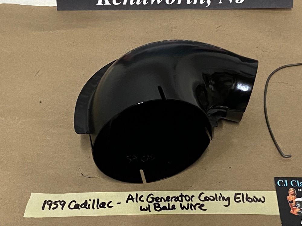 FACTORY ORIGINAL 1958 1959 1960 1961 CADILLAC DEVILLE ELDORADO 75 FLEETWOOD A/C GENERATOR COOLING ELBOW WITH BALE WIRE - Image 2