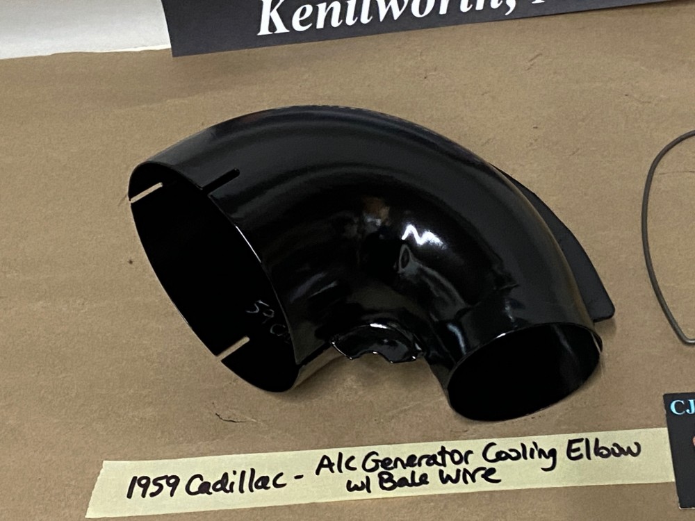 FACTORY ORIGINAL 1958 1959 1960 1961 CADILLAC DEVILLE ELDORADO 75 FLEETWOOD A/C GENERATOR COOLING ELBOW WITH BALE WIRE - Image 12