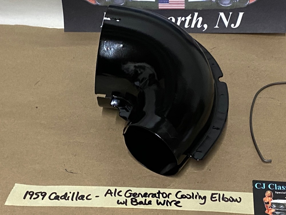 FACTORY ORIGINAL 1958 1959 1960 1961 CADILLAC DEVILLE ELDORADO 75 FLEETWOOD A/C GENERATOR COOLING ELBOW WITH BALE WIRE - Image 13