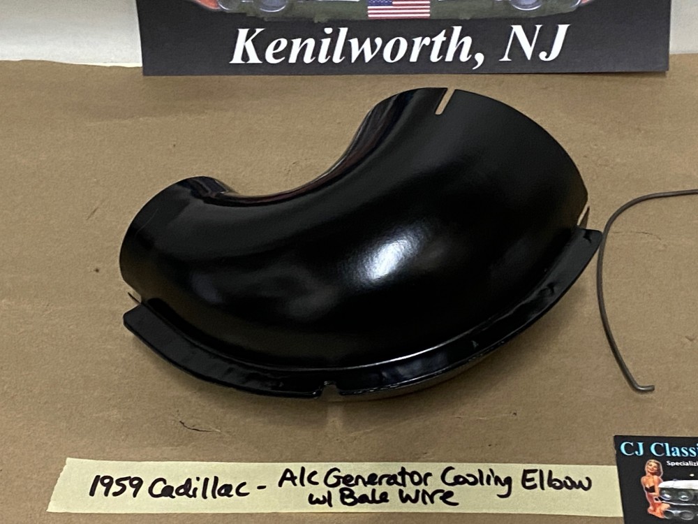 FACTORY ORIGINAL 1958 1959 1960 1961 CADILLAC DEVILLE ELDORADO 75 FLEETWOOD A/C GENERATOR COOLING ELBOW WITH BALE WIRE - Image 14