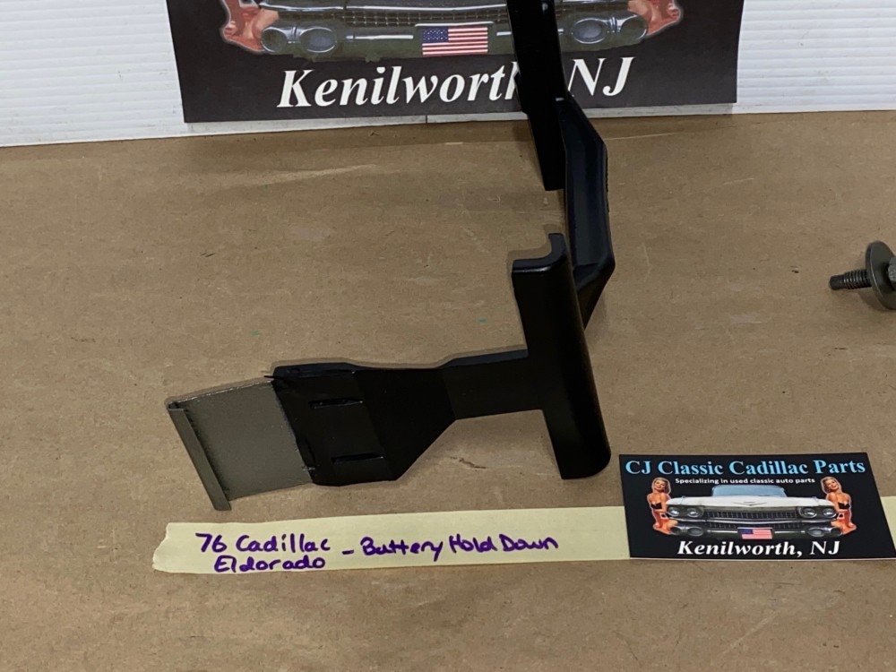 OEM 1975 1976 Cadillac Deville Fleetwood Calais 1975 1976 1977 1978 Cadillac Eldorado BATTERY HOLD DOWN MOUNTING BRACKET #1608537/1605096 - Image 14