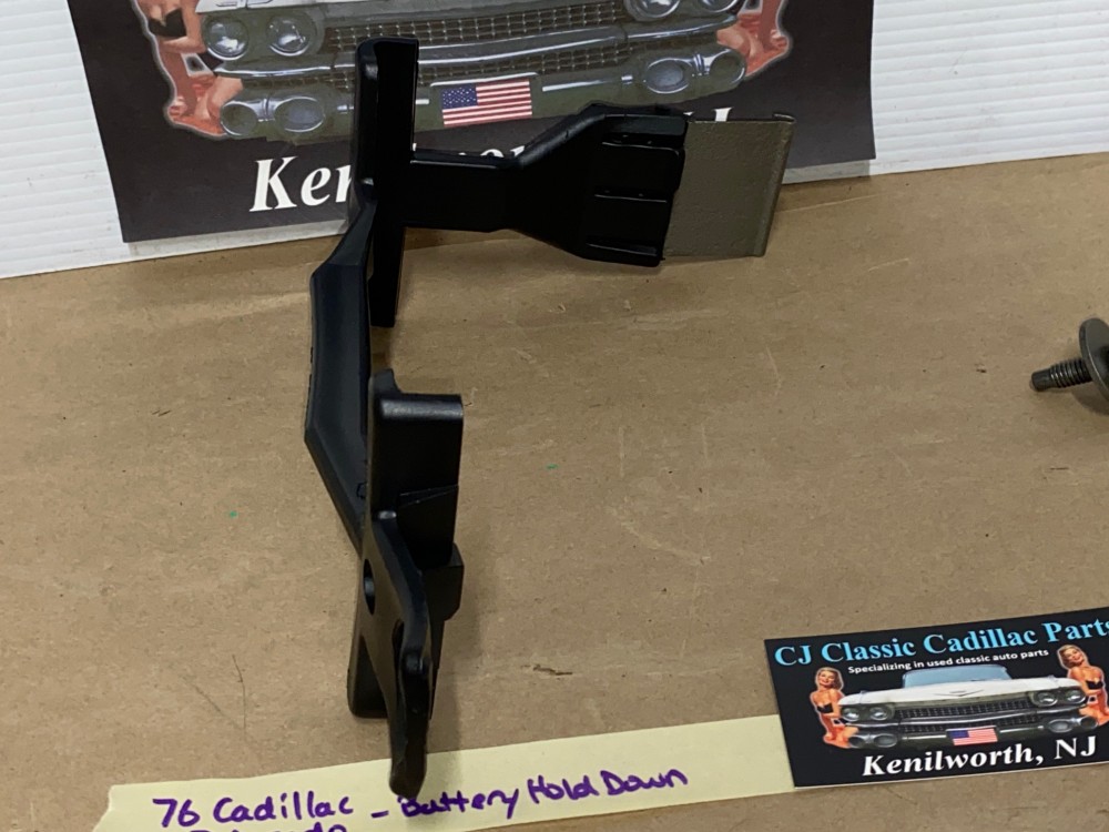 OEM 1975 1976 Cadillac Deville Fleetwood Calais 1975 1976 1977 1978 Cadillac Eldorado BATTERY HOLD DOWN MOUNTING BRACKET #1608537/1605096 - Image 8