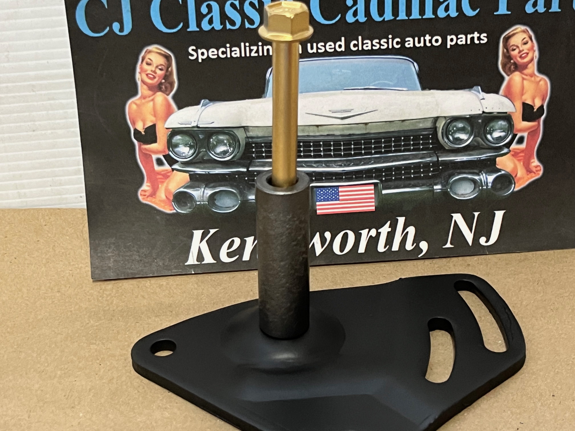 RESTORED 1975 1976 1977 1978 1979 Cadillac Deville Fleetwood Calais Eldorado REAR ALTERNATOR BRACKET WITH BOLT & SPACER #3516286 - Image 7