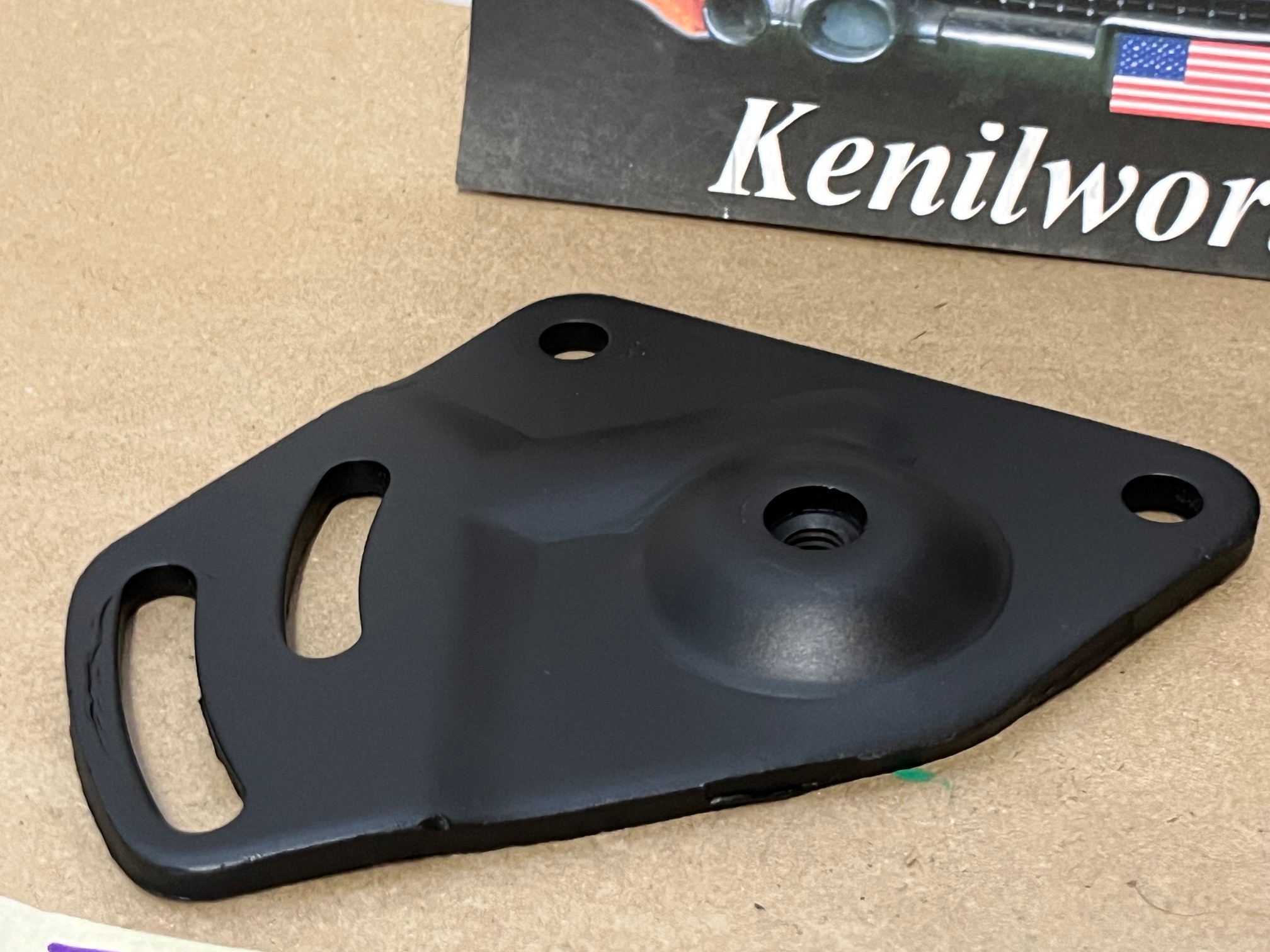 RESTORED 1975 1976 1977 1978 1979 Cadillac Deville Fleetwood Calais Eldorado REAR ALTERNATOR BRACKET WITH BOLT & SPACER #3516286 - Image 3