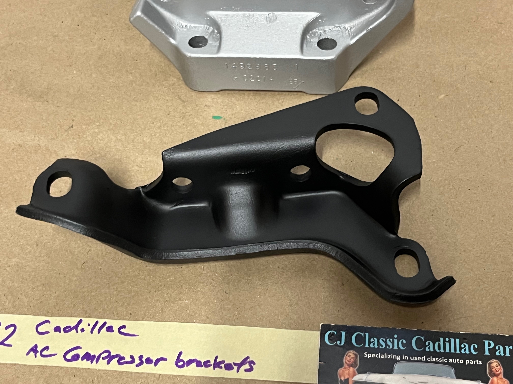 OEM 1968 1969 1970 1971 1972 1973 1974 1975 1976 Cadillac Deville Eldorado Fleetwood Calais A/C COMPRESSOR MOUNTING BRACKETS SUPPORT #1492985 - Image 7