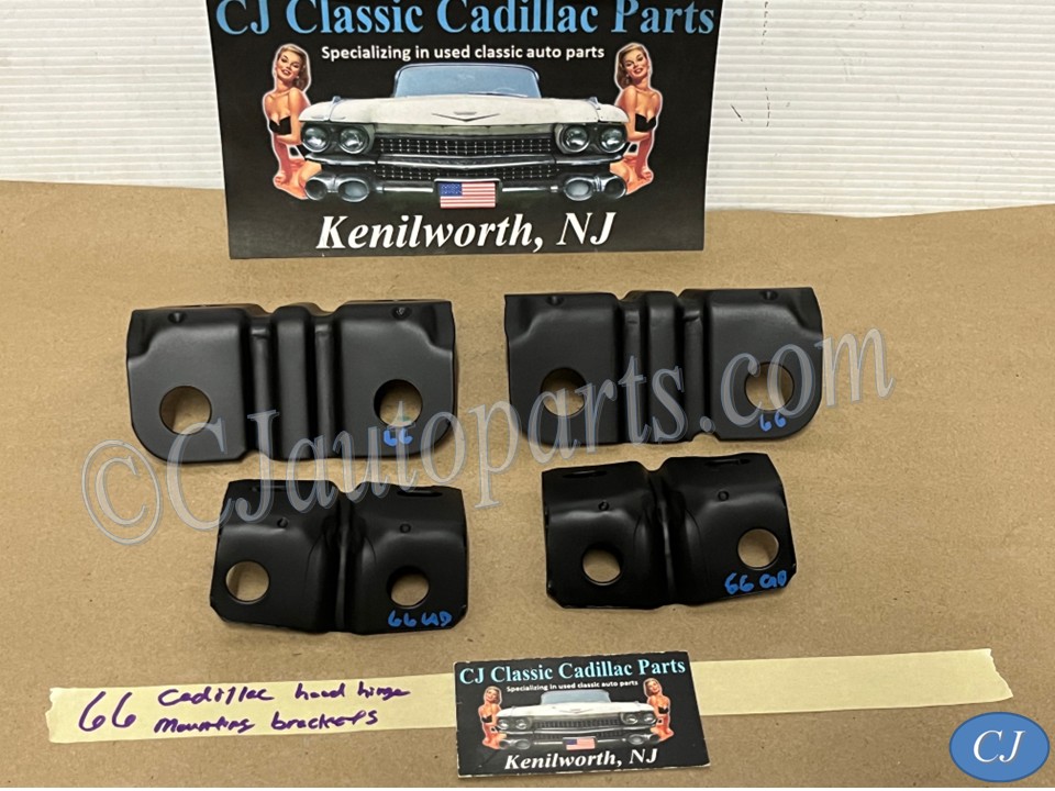 OEM 1965 1966 Cadillac Deville Eldorado Fleetwood HOOD HINGE MOUNTING BRACKETS (LEFT & RIGHT)