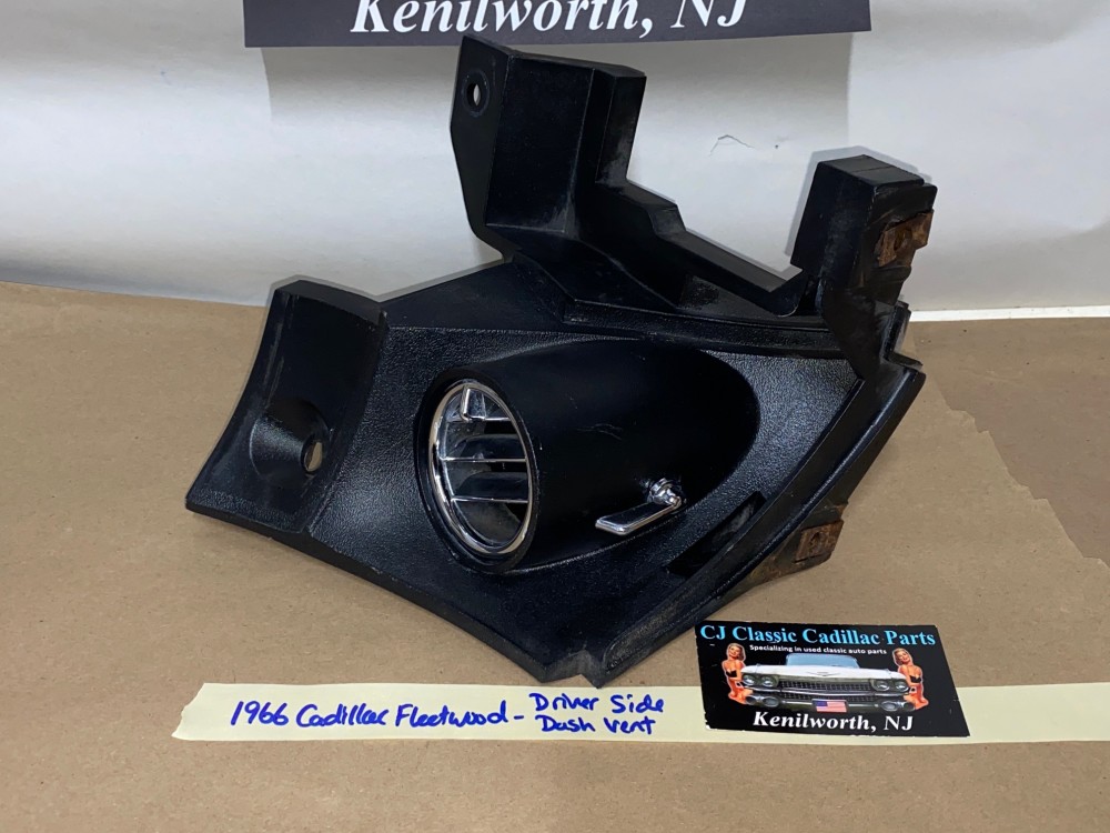 OEM 1965 1966 Cadillac Deville Calais Eldorado Fleetwood LEFT DRIVER SIDE DASH A/C VENT DUCT BEZEL - BLACK #3632560 - Image 3