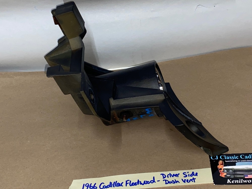 OEM 1965 1966 Cadillac Deville Calais Eldorado Fleetwood LEFT DRIVER SIDE DASH A/C VENT DUCT BEZEL - BLACK #3632560 - Image 6