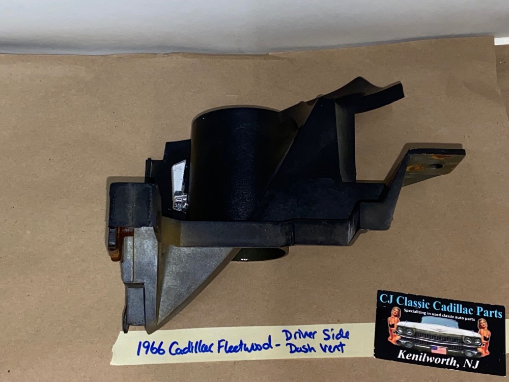 OEM 1965 1966 Cadillac Deville Calais Eldorado Fleetwood LEFT DRIVER SIDE DASH A/C VENT DUCT BEZEL - BLACK #3632560 - Image 7