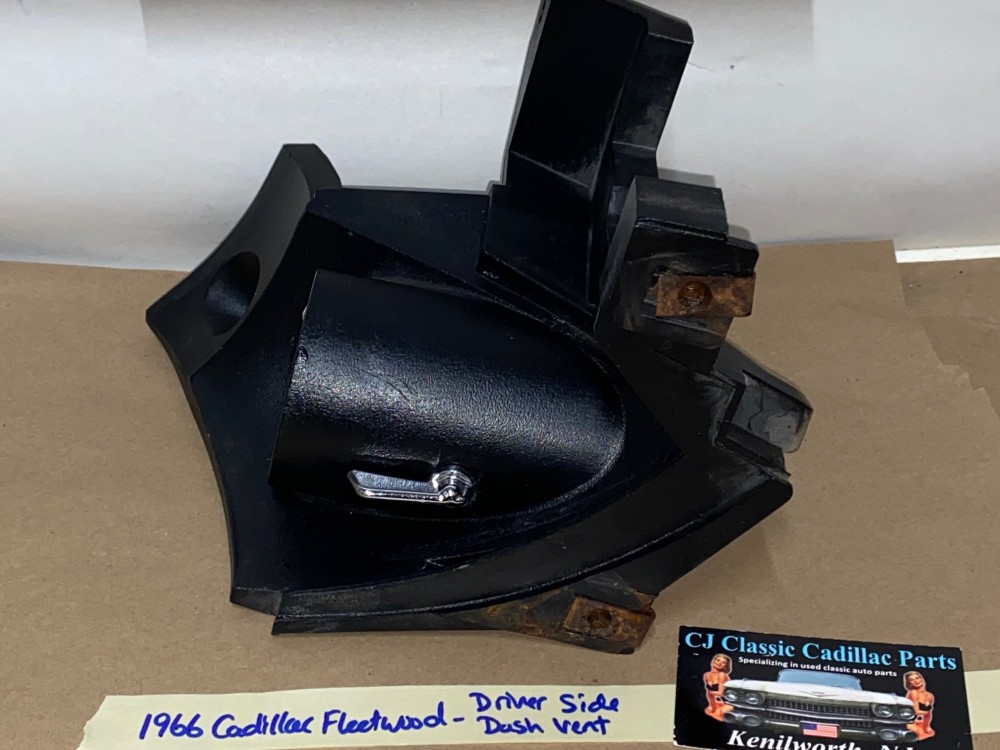 OEM 1965 1966 Cadillac Deville Calais Eldorado Fleetwood LEFT DRIVER SIDE DASH A/C VENT DUCT BEZEL - BLACK #3632560 - Image 8