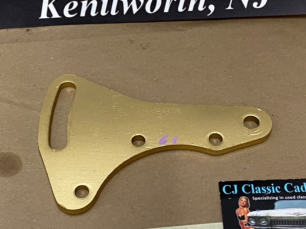 RESTORED 1961 Cadillac Deville Eldorado Fleetwood FRONT A/C COMPRESSOR SUPPORT ADJUSTER BRACKET #1475842 - Image 2