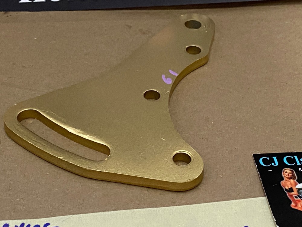 RESTORED 1961 Cadillac Deville Eldorado Fleetwood FRONT A/C COMPRESSOR SUPPORT ADJUSTER BRACKET #1475842 - Image 3