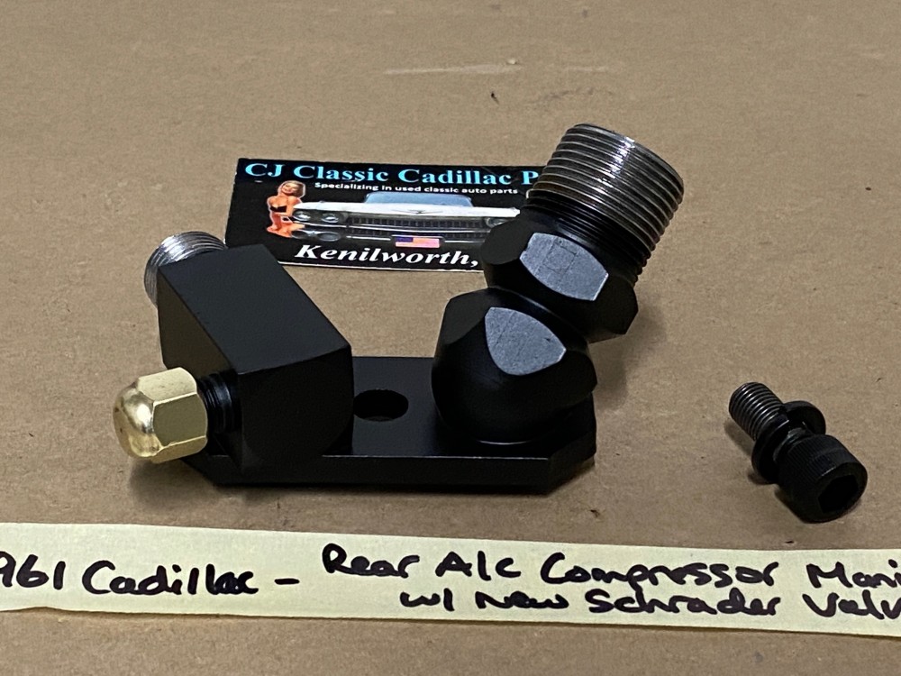 OEM 1961 Cadillac Deville Eldorado Fleetwood REAR A/C COMPRESSOR MANIFOLD VALVE HOSE CONNECTOR #5914679 - Image 2
