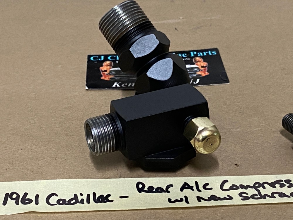 OEM 1961 Cadillac Deville Eldorado Fleetwood REAR A/C COMPRESSOR MANIFOLD VALVE HOSE CONNECTOR #5914679 - Image 5