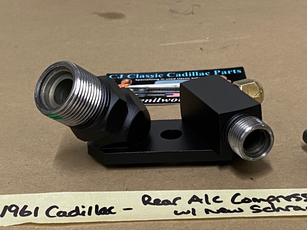 OEM 1961 Cadillac Deville Eldorado Fleetwood REAR A/C COMPRESSOR MANIFOLD VALVE HOSE CONNECTOR #5914679 - Image 6